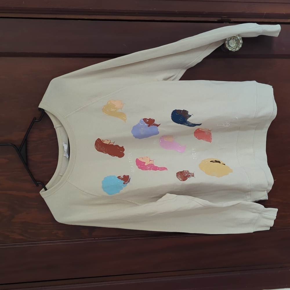 Barbie Cream Beauty in Every Shade Sweatshirt Size Large